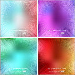 Abstract Creative concept vector multicolored blurred background set. For Web and Mobile Applications, art illustration template design, business infographic and social media, modern decoration