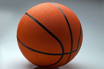 Fototapeta premium basketball ball on a light background