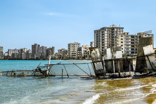 Varosha the abandoned Ghost city in Famagusta .Northern Cyprus.