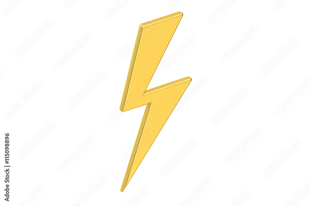 Poster lightning 3d rendering