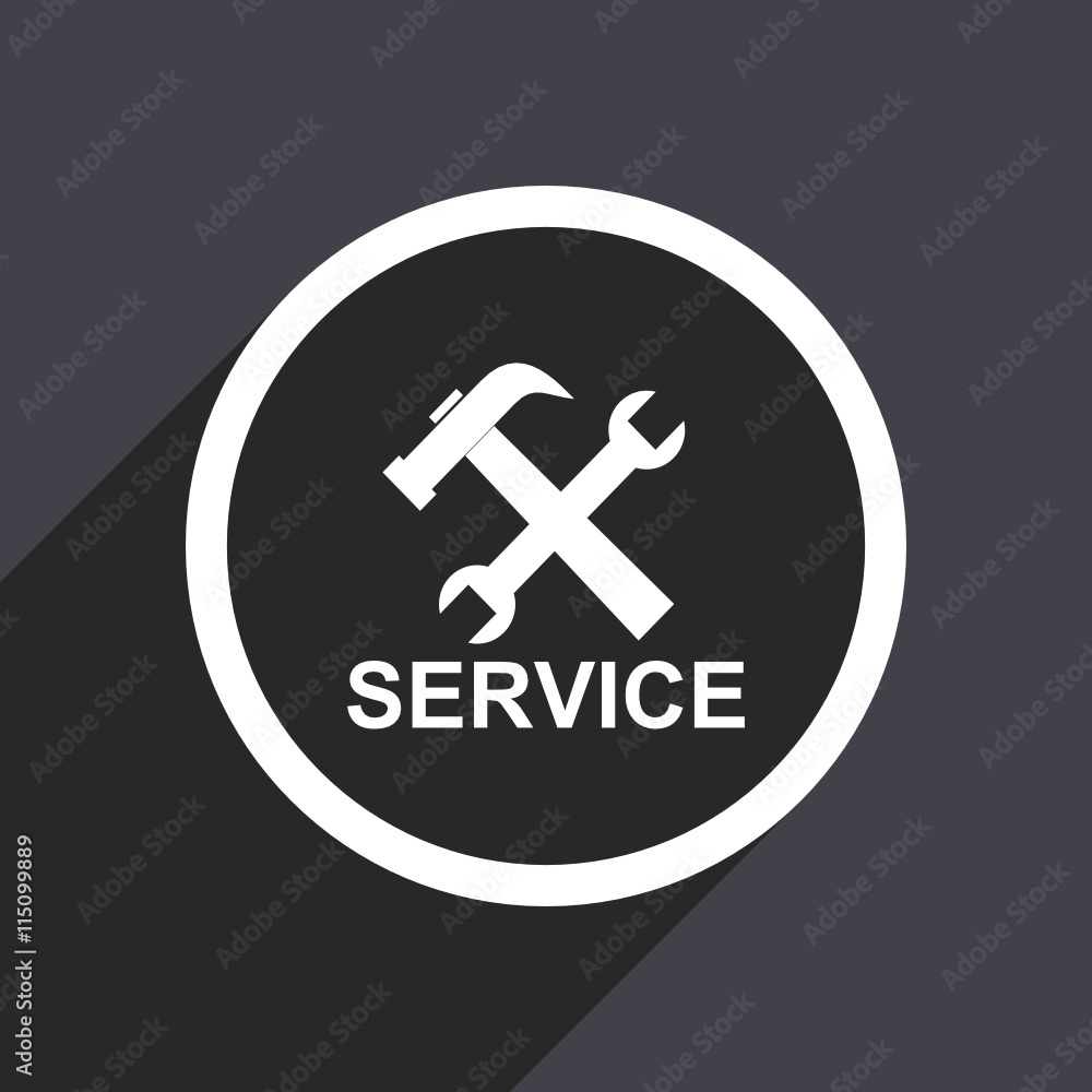 Poster flat design gray modern web service icon vector icon