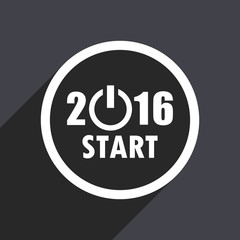 Flat design gray modern web 2016 vector icon