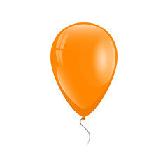 Orange balloon with a thread