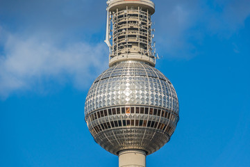 TV Tower (Fernsehturm). Alexanderplatz, Berlin, Germany.