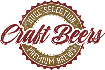 Craft Beer Vintage Bar Sign