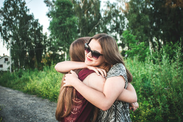 Meet best friends. Happiness.