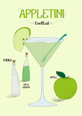 How to make an apple cocktail with ingredients for business 