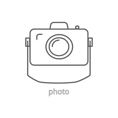 Vector icon button camera photo.