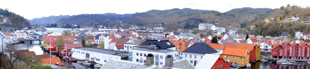 Fototapeta na wymiar Roofs of houses in the village