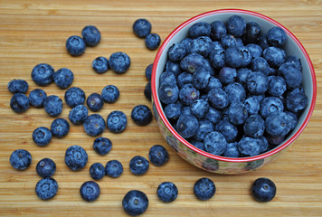 Bowl of fresh blueberries