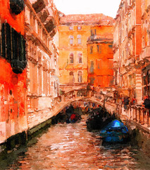 Canal in venice Italy