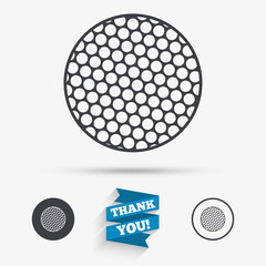 Golf ball sign icon. Sport symbol.