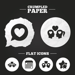 Couple love icon. Lesbian and Gay lovers signs.