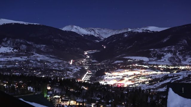 Mountain Highway Night Traffic Time Lapse