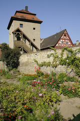 Fototapeta na wymiar Garten am Schwarzacher Tor in Sommerach