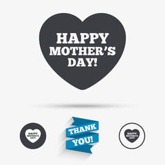 Happy Mothers's Day sign icon. Mom symbol.