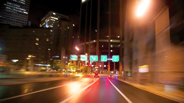 First Person POV Night Driving Time Lapse 