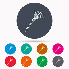Rake icon. Gardening equipment sign.