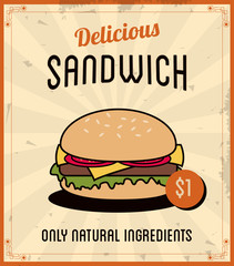 Sandwich icon. Menu and food design. Vector graphic