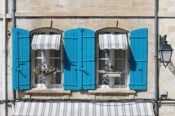 picturesque house windows in Arles - Southern France