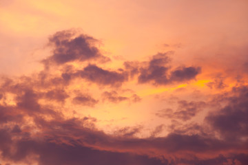 Naklejka na ściany i meble orange sunset sky. Beautiful sky.