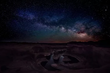 Photo sur Aluminium Nuit Voie lactée sur le Reflection Canyon Utah USA Paysages