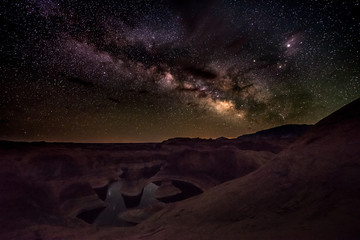 Milky Way ove the Reflection Canyon Utah USA Landscapes