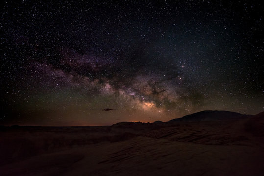 Milky Way rising behind Navajo Mountain