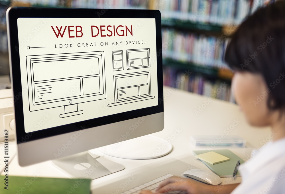 Poster template layout web ui website concept