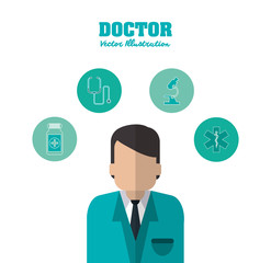 Doctor icon. Medical and Health care design. Vector graphic