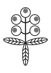 Naklejka premium Flat linear icon. Berry and fruit object. Vector 