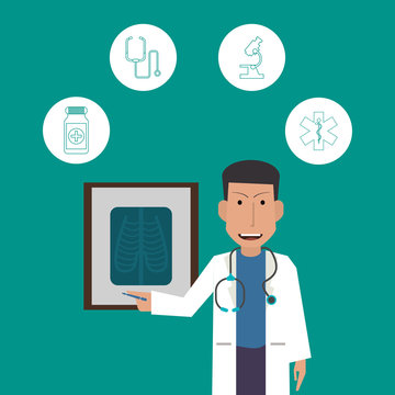 Doctor icon. Medical and Health care design. Vector graphic
