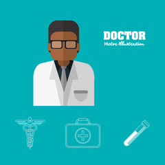 Doctor icon. Medical and Health care design. Vector graphic