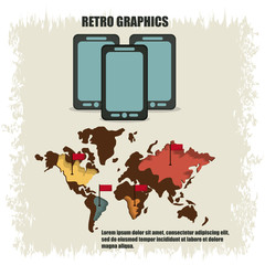 Infographics icon. Retro design. Vector graphic
