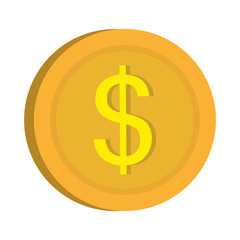 Coins icons isolated flat design, Business and money concept design.