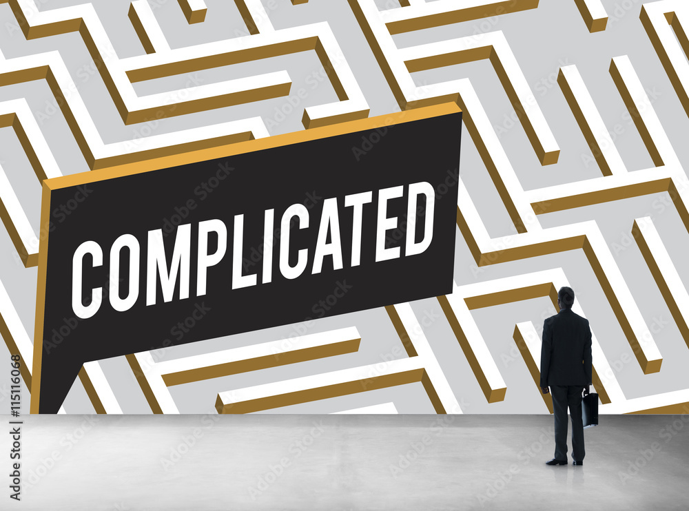 Poster challenge analyze complicated maze concept