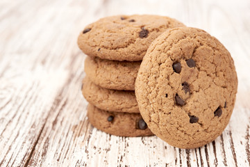 oat cookies on wooden table