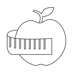 apple with leaf icon