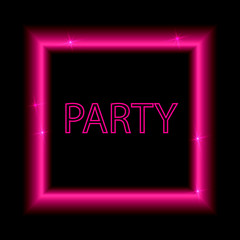 Vector flyer template for night party.