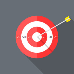 Arrow Target Flat Design