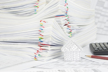 House and pile paperwork on finance account