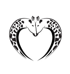 Tattoo of giraffes heart logo