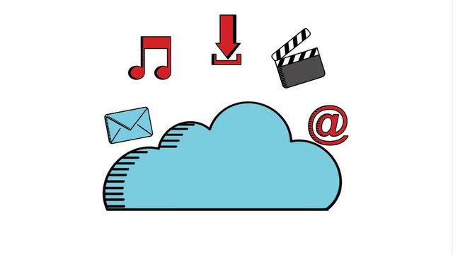 Cloud and apps design Video Animation