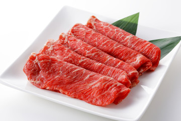 牛肉　すき焼き用肩ロース　Beef © Nishihama