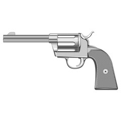 Vintage pistol for illustrations, logos and tattoos