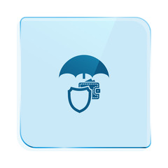 Wallet Protection Icon. Flat Design.