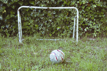 soccer ball and goal