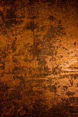old scary rusty rough golden and copper metal surface texture/background for Halloween or haunted...