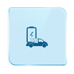 Flat paper cut style icon of eco vehicle