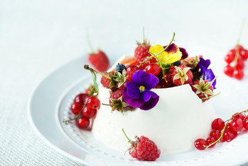 dessert with berries